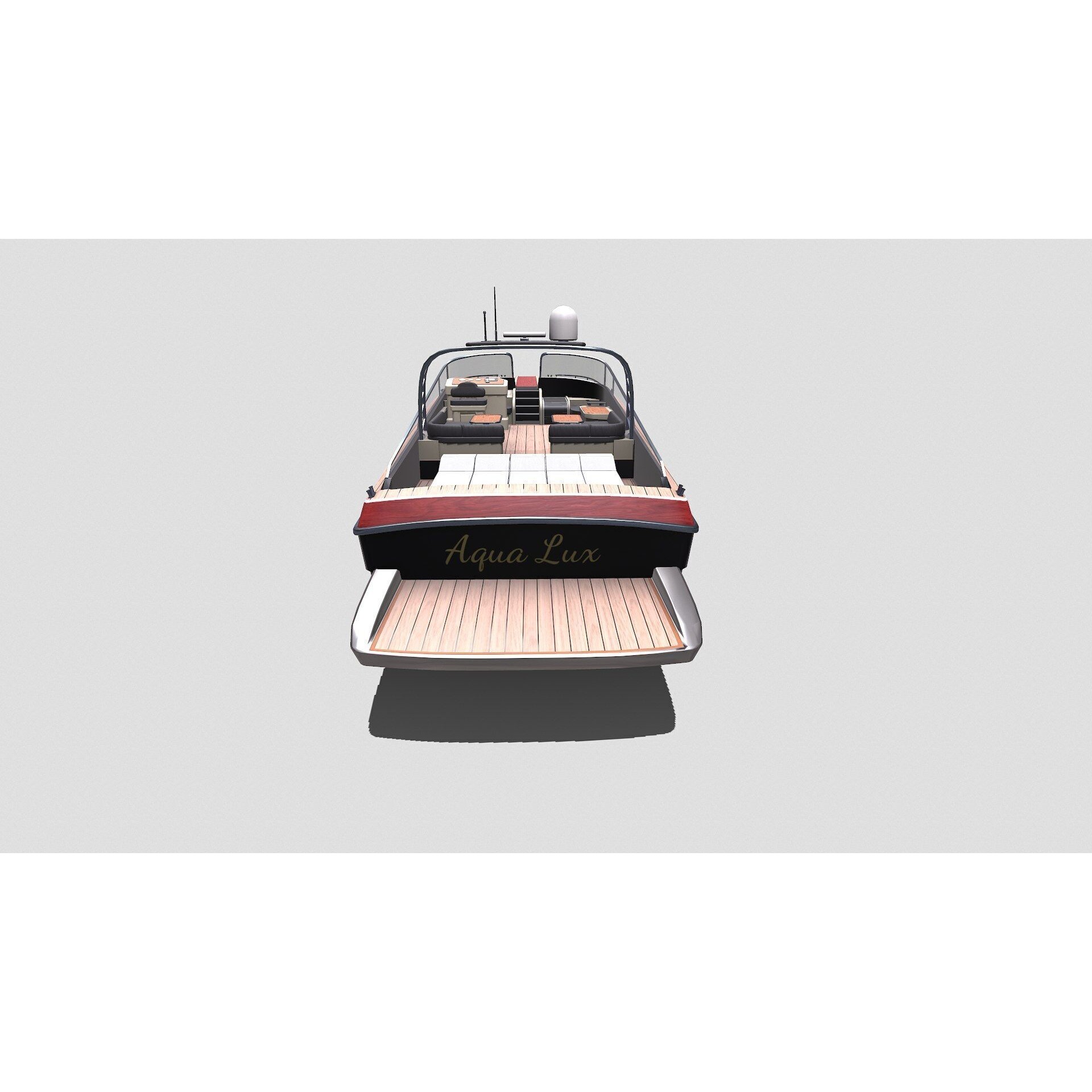 Luxury Boat - Low-Poly Game-Ready 3D Model - View 15
