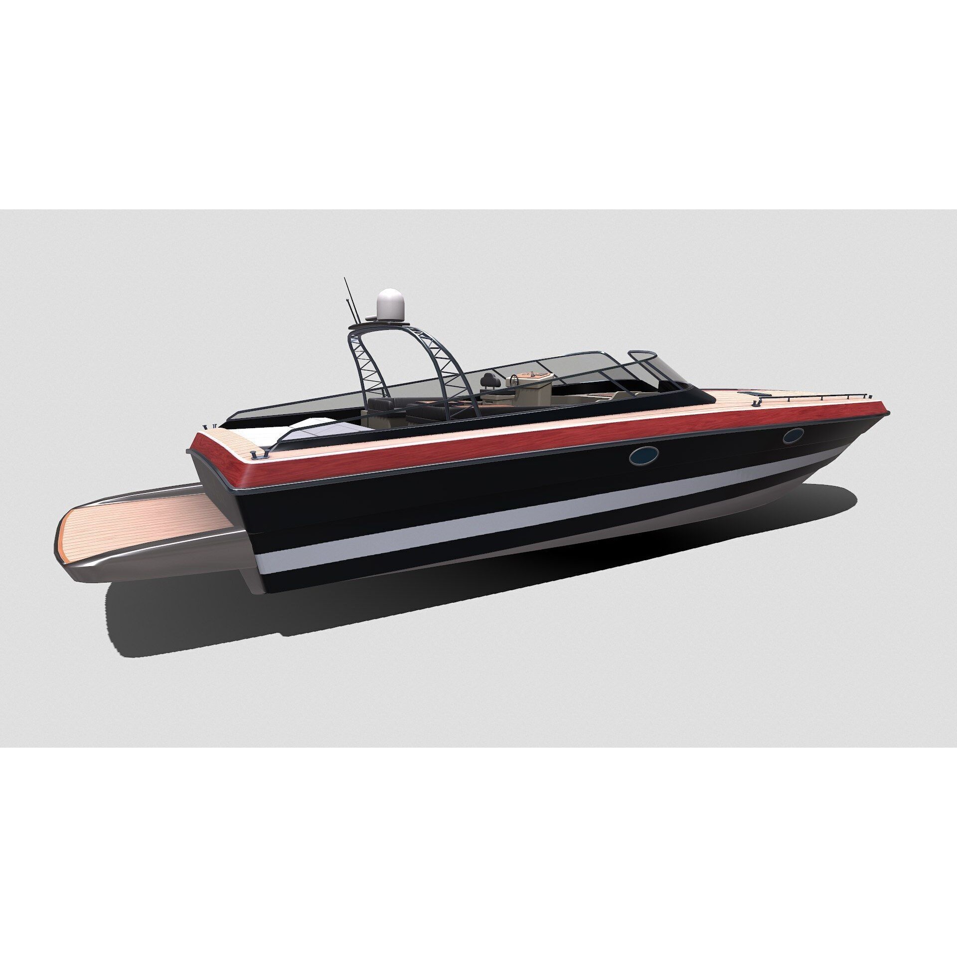 Luxury Boat - Low-Poly Game-Ready 3D Model - View 18