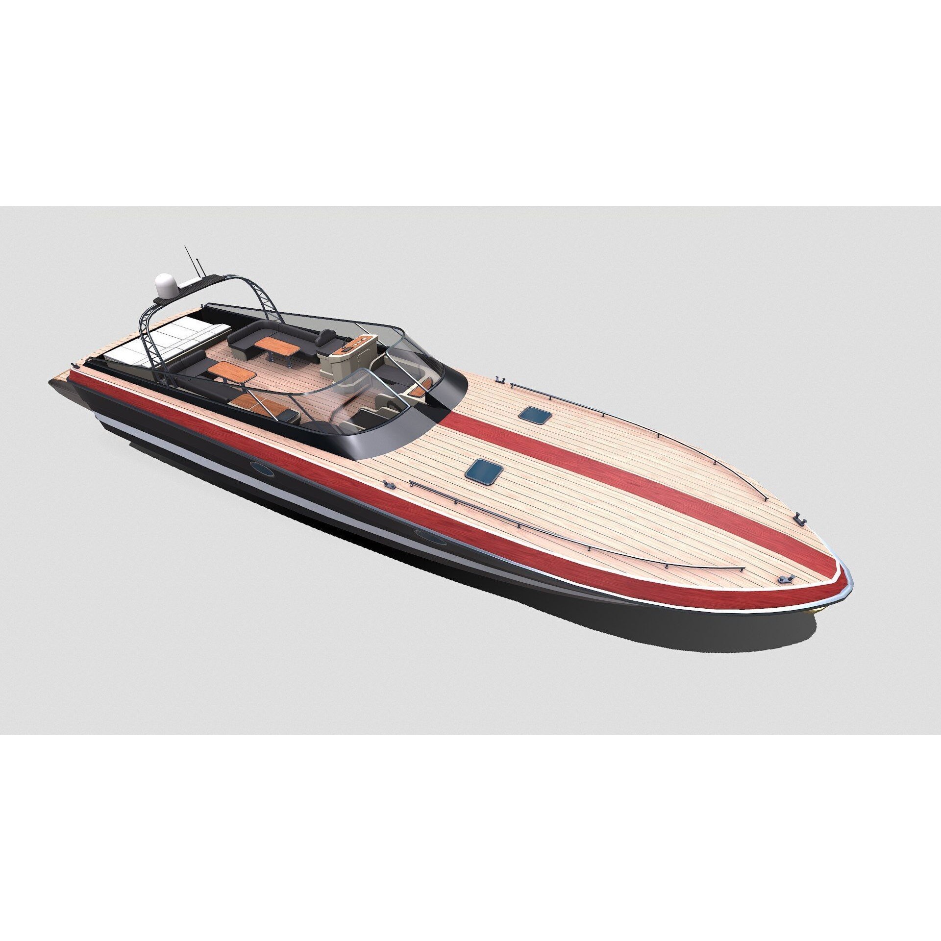 Luxury Boat - Low-Poly Game-Ready 3D Model - View 21