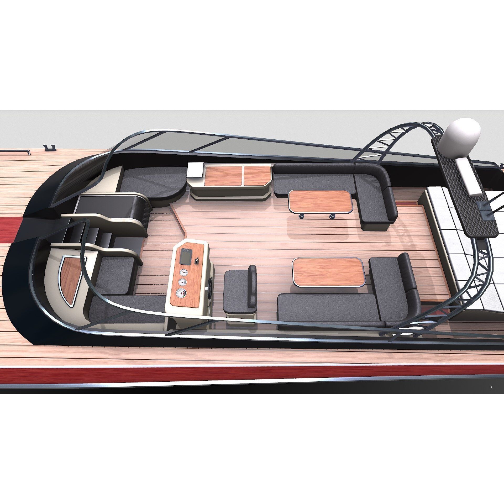 Luxury Boat - Low-Poly Game-Ready 3D Model - View 26