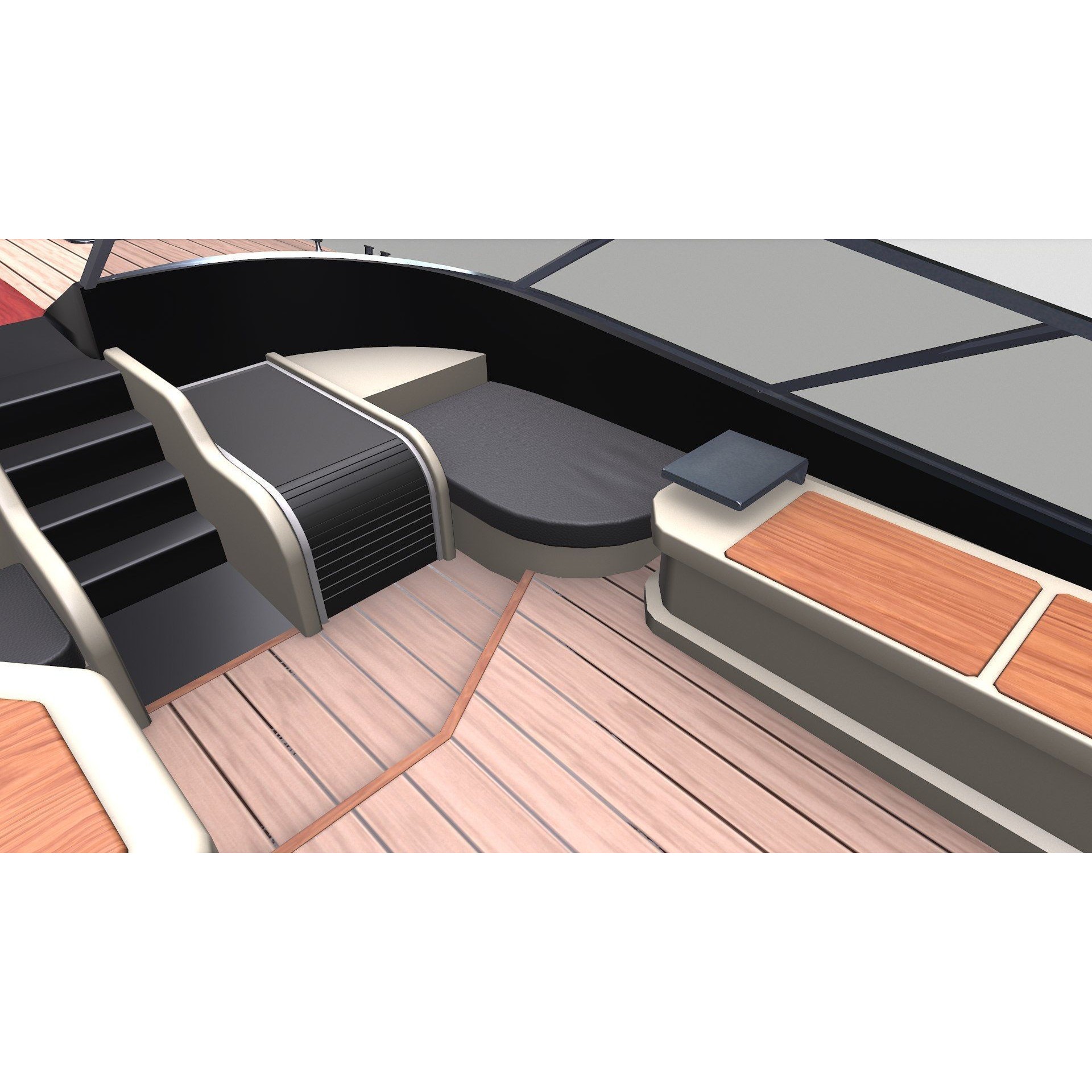 Luxury Boat - Low-Poly Game-Ready 3D Model - View 27