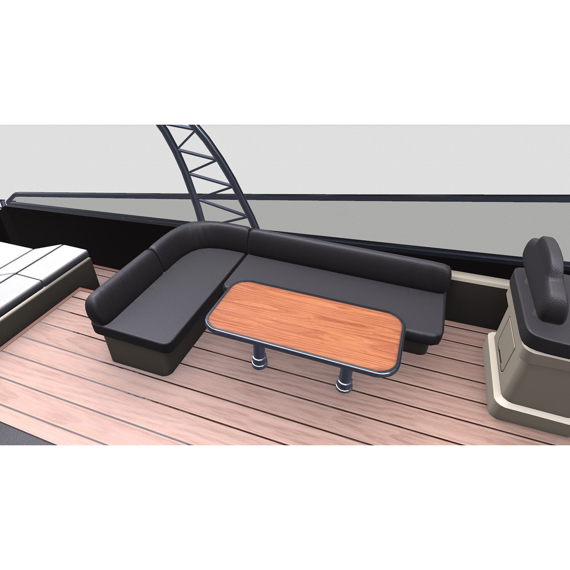 Luxury Boat - Low-Poly Game-Ready 3D Model - View 34