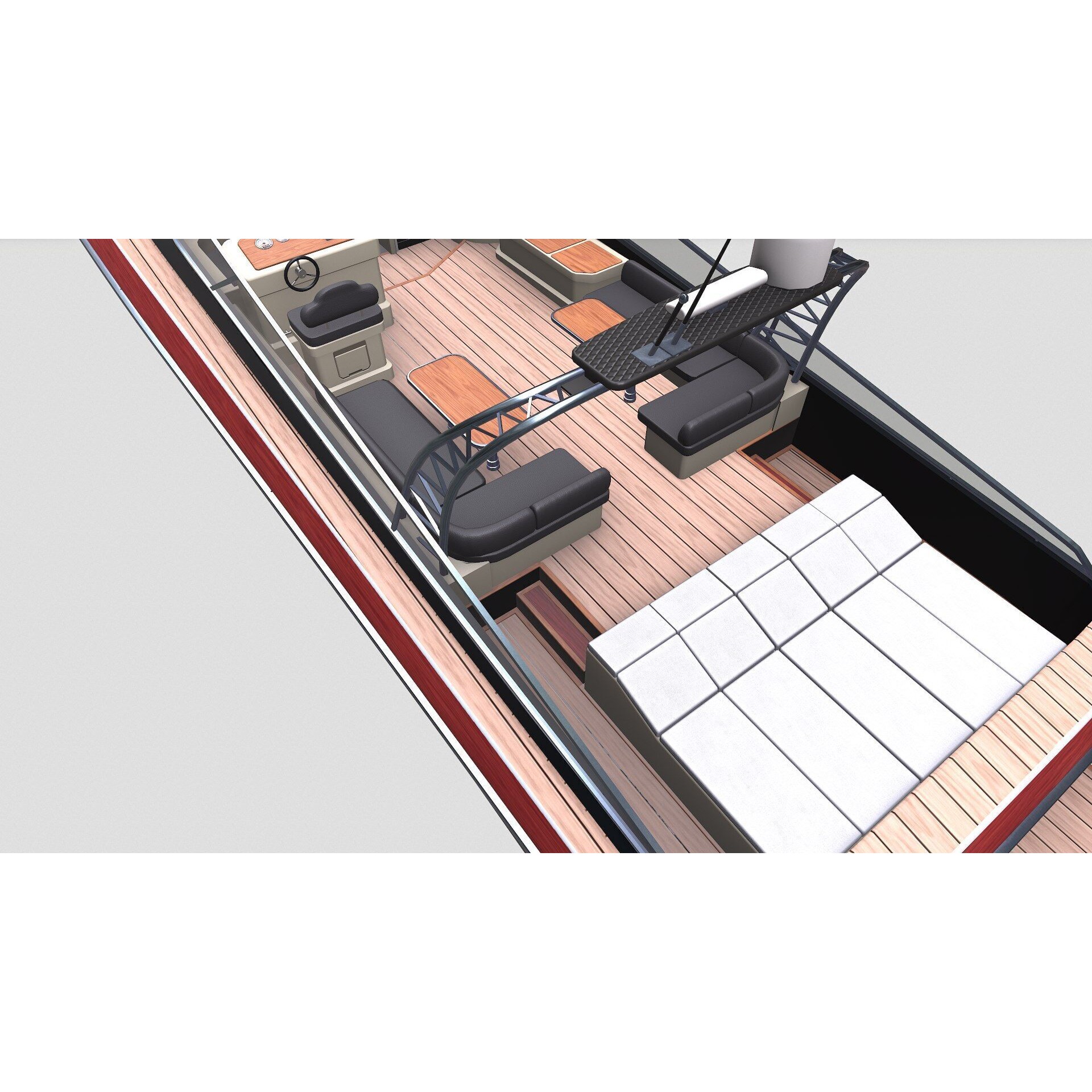 Luxury Boat - Low-Poly Game-Ready 3D Model - View 46