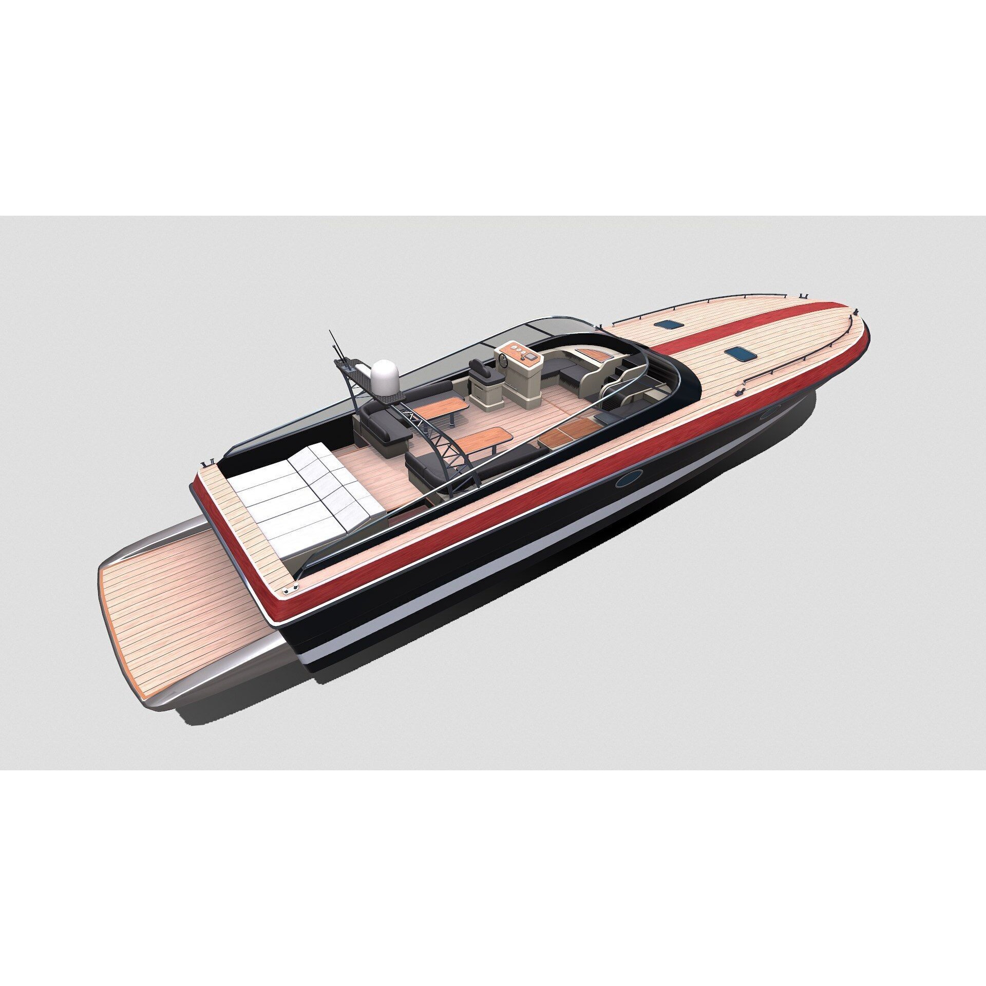 Luxury Boat - Low-Poly Game-Ready 3D Model - View 5