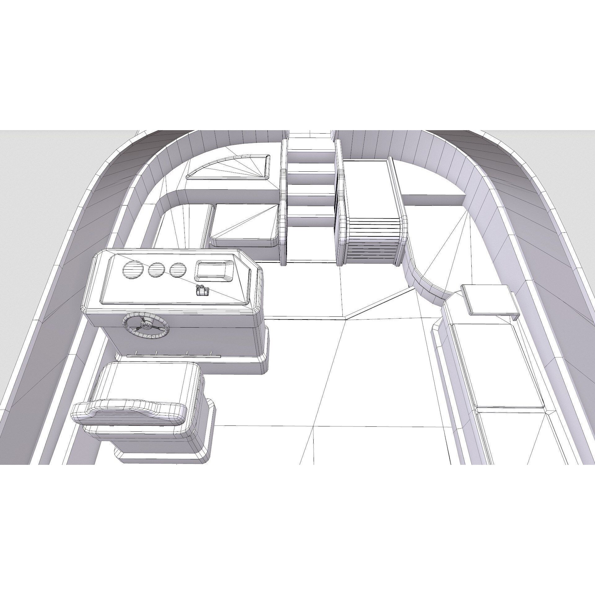 Luxury Boat - Low-Poly Game-Ready 3D Model - View 59