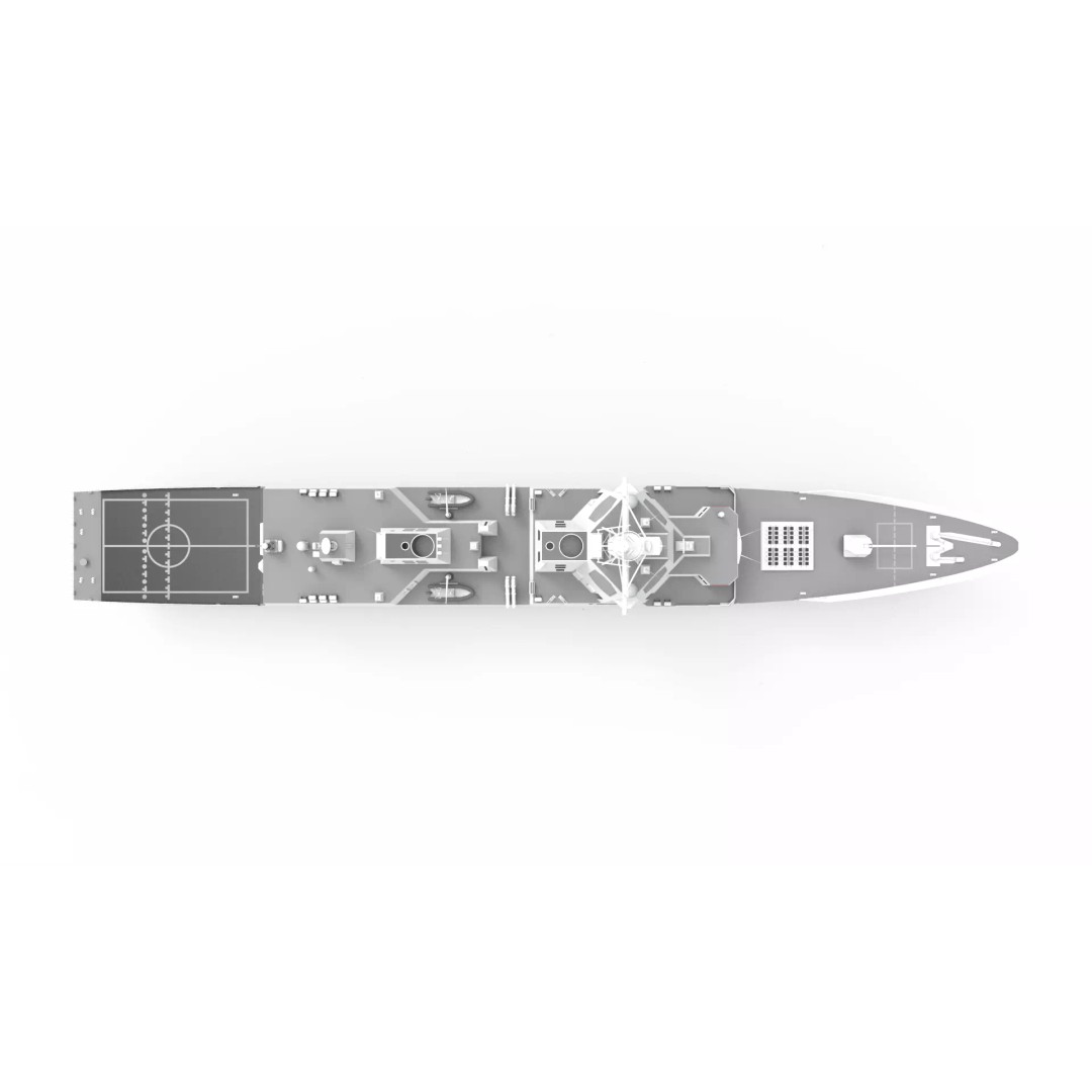 Hobart Class Destroyer 3D Model – Military Vessel, FBX, Game Ready - View 7