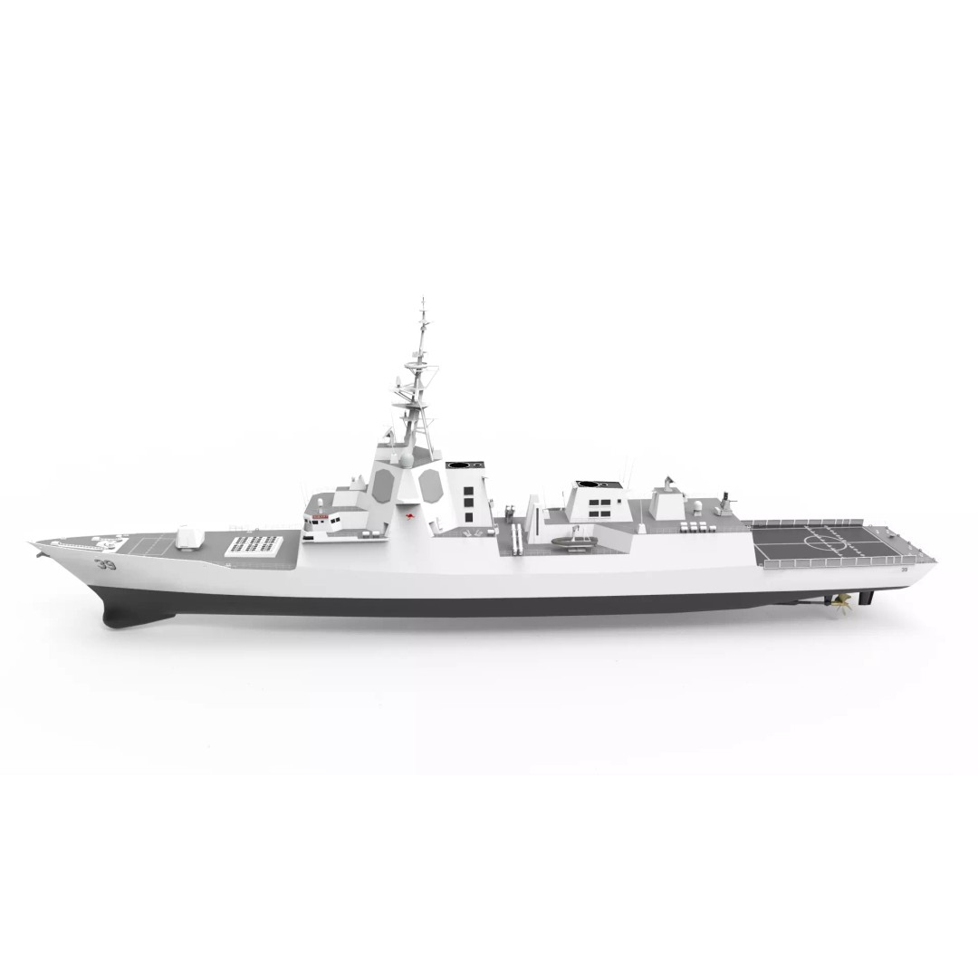 Hobart Class Destroyer 3D Model – Military Vessel, FBX, Game Ready - View 9