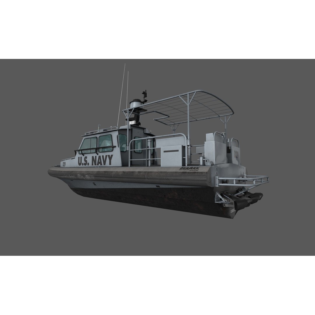 U.S. Navy Sea Ark 3D Model – Low Poly Game Asset, FBX, PBR Textures - View 10