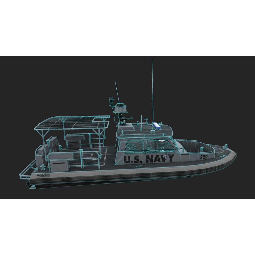 U.S. Navy Sea Ark 3D Model – Low Poly Game Asset, FBX, PBR Textures - View 14