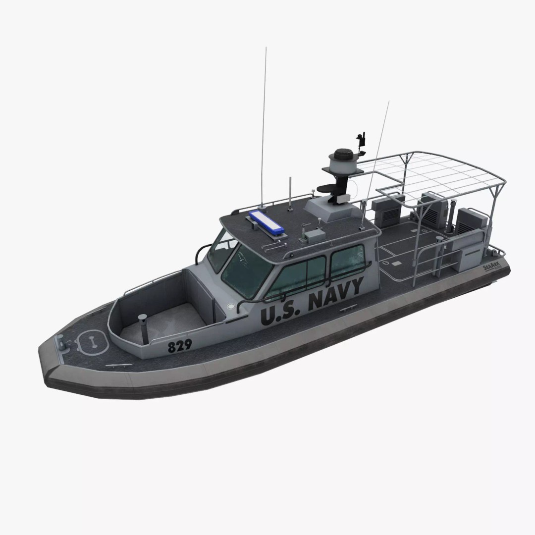 U.S. Navy Sea Ark 3D Model – Low Poly Game Asset, FBX, PBR Textures - View 2