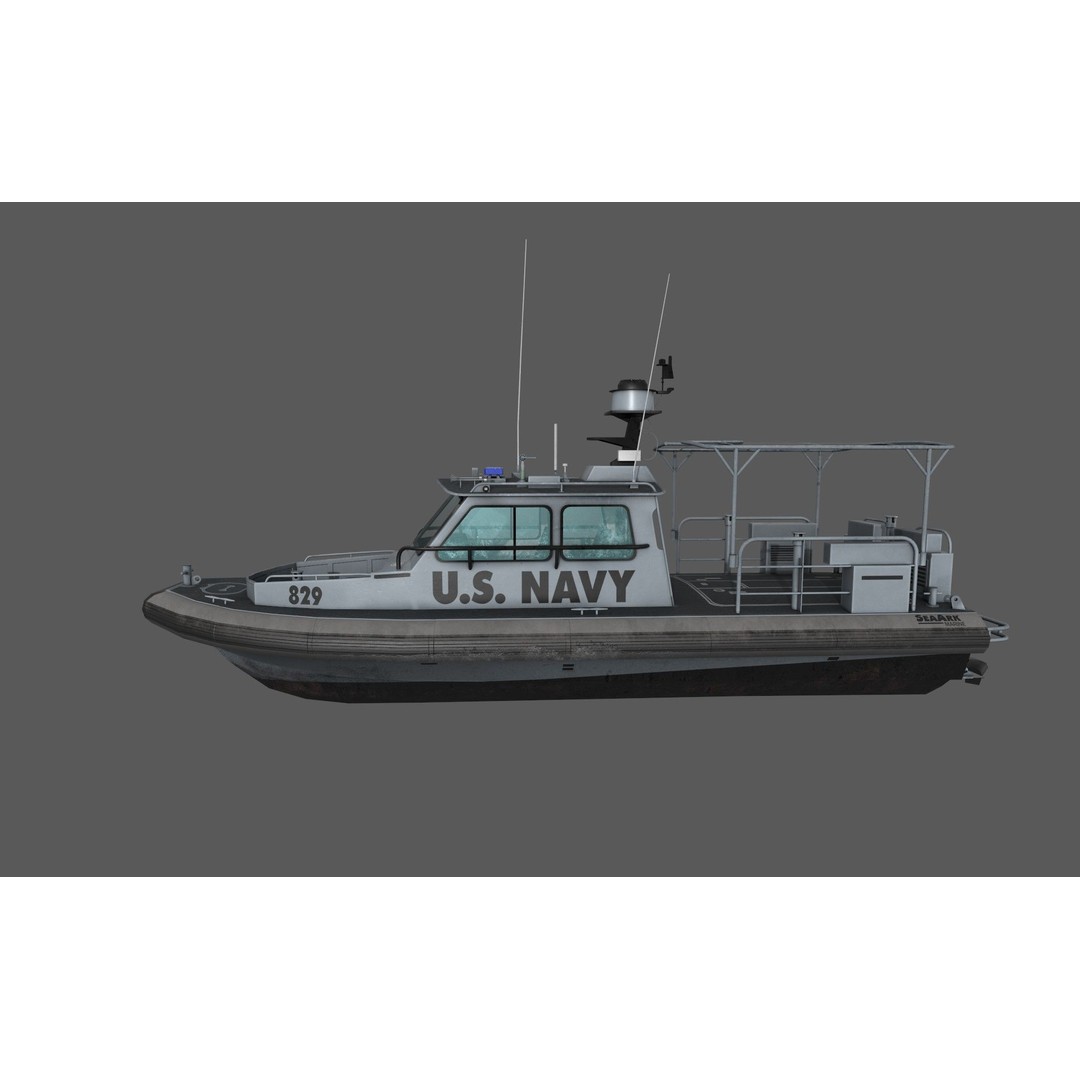 U.S. Navy Sea Ark 3D Model – Low Poly Game Asset, FBX, PBR Textures - View 4