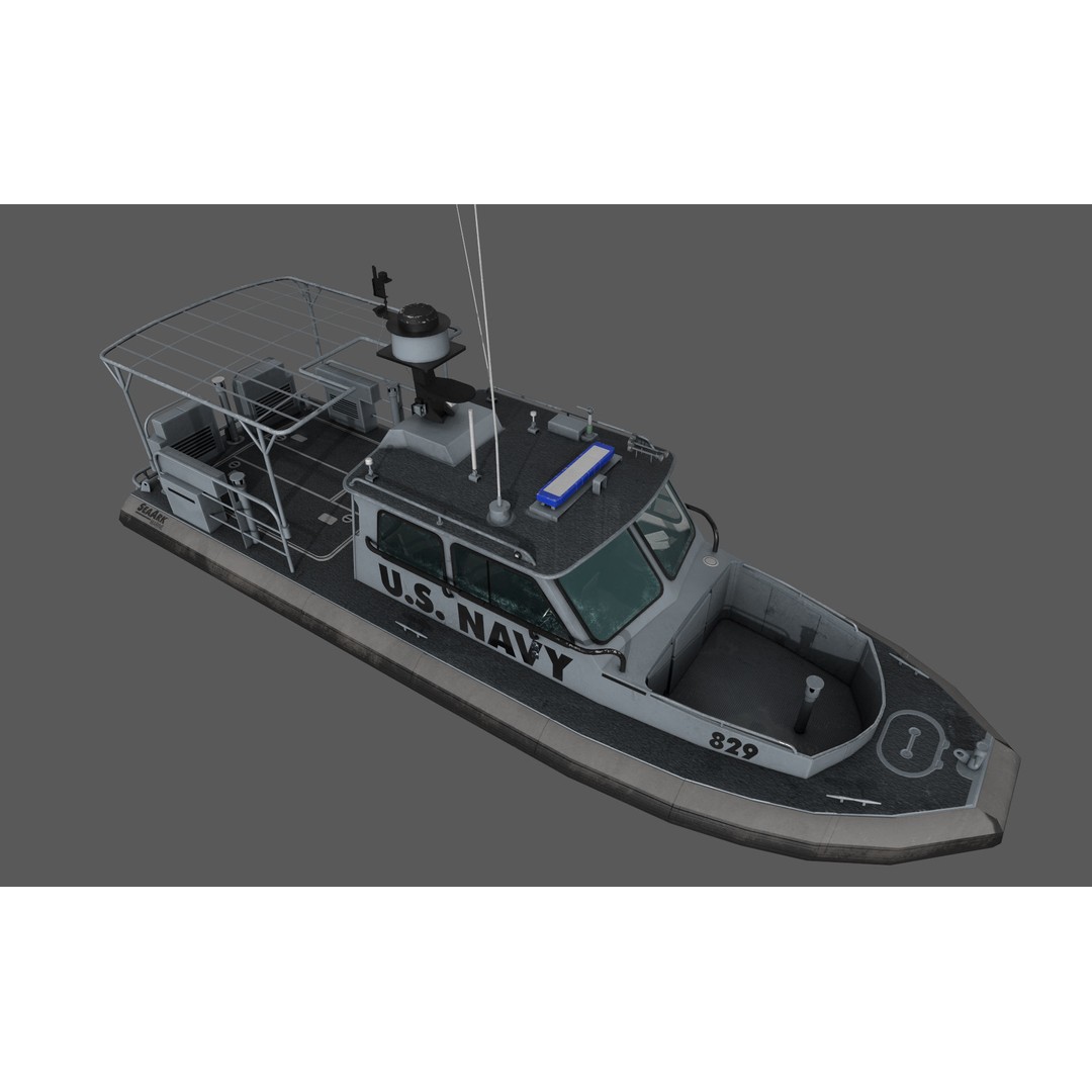U.S. Navy Sea Ark 3D Model – Low Poly Game Asset, FBX, PBR Textures - View 6