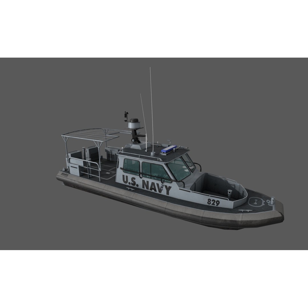 U.S. Navy Sea Ark 3D Model – Low Poly Game Asset, FBX, PBR Textures - View 8