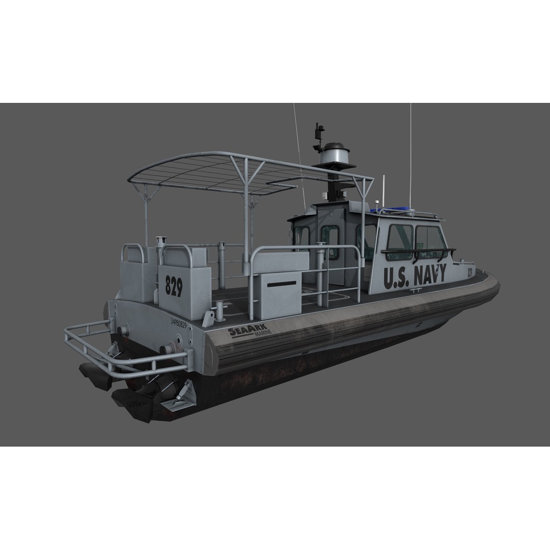 U.S. Navy Sea Ark 3D Model – Low Poly Game Asset, FBX, PBR Textures - View 9