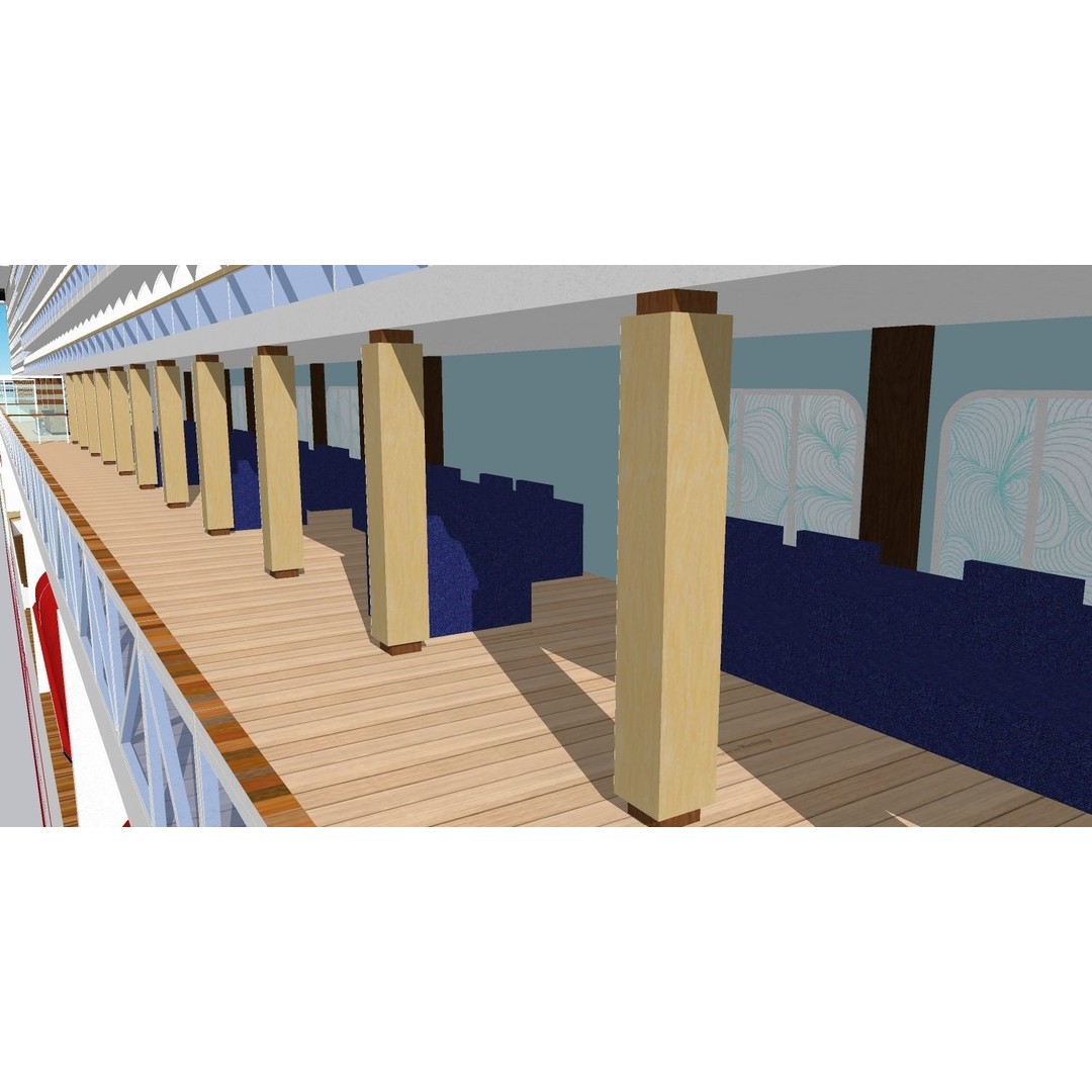 Norwegian Joy 3D Model – Detailed Watercraft Asset, Rigged, FBX - View 14