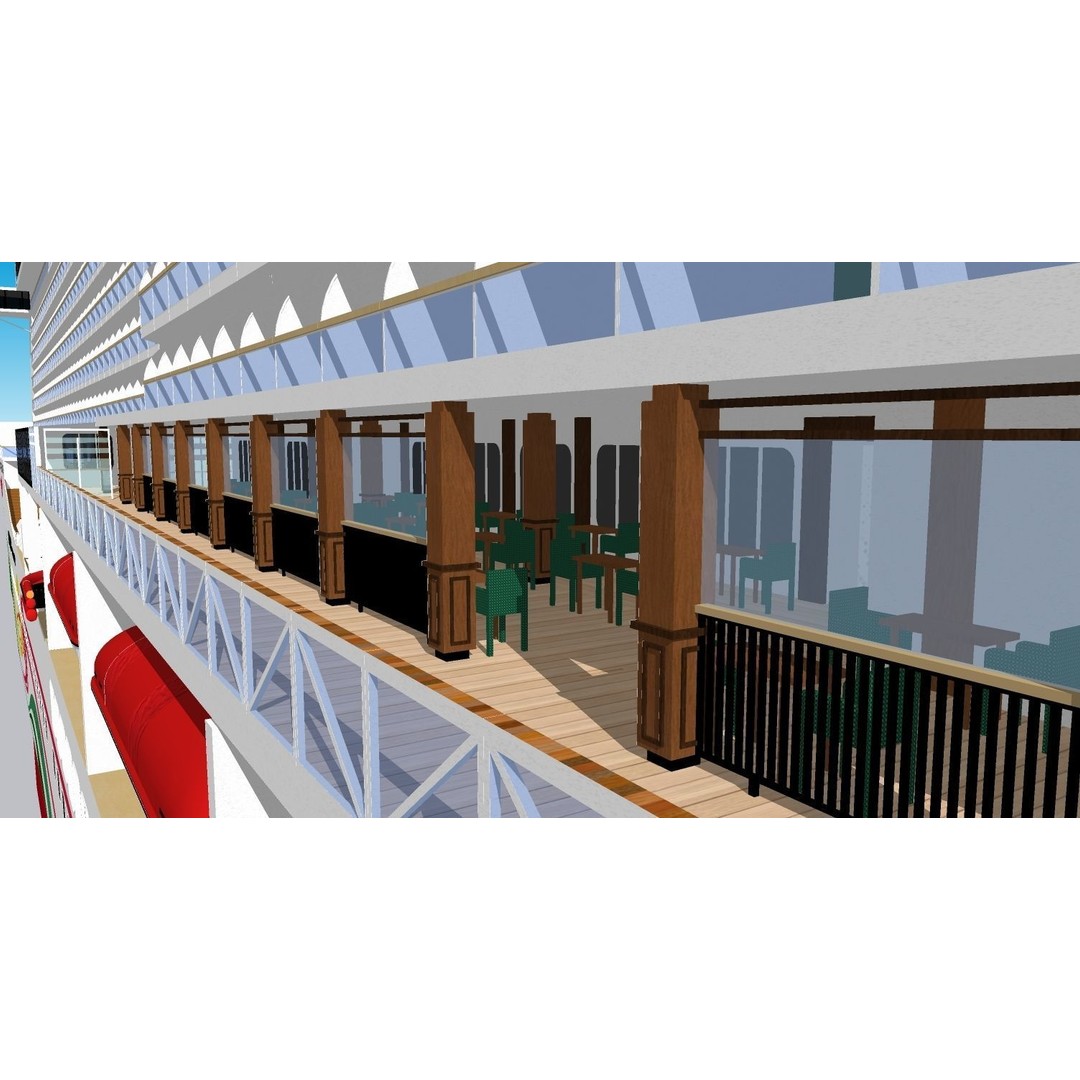 Norwegian Joy 3D Model – Detailed Watercraft Asset, Rigged, FBX - View 15