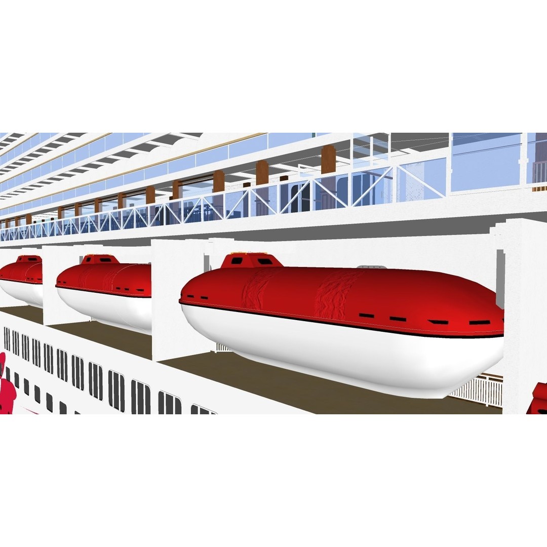 Norwegian Joy 3D Model – Detailed Watercraft Asset, Rigged, FBX - View 9