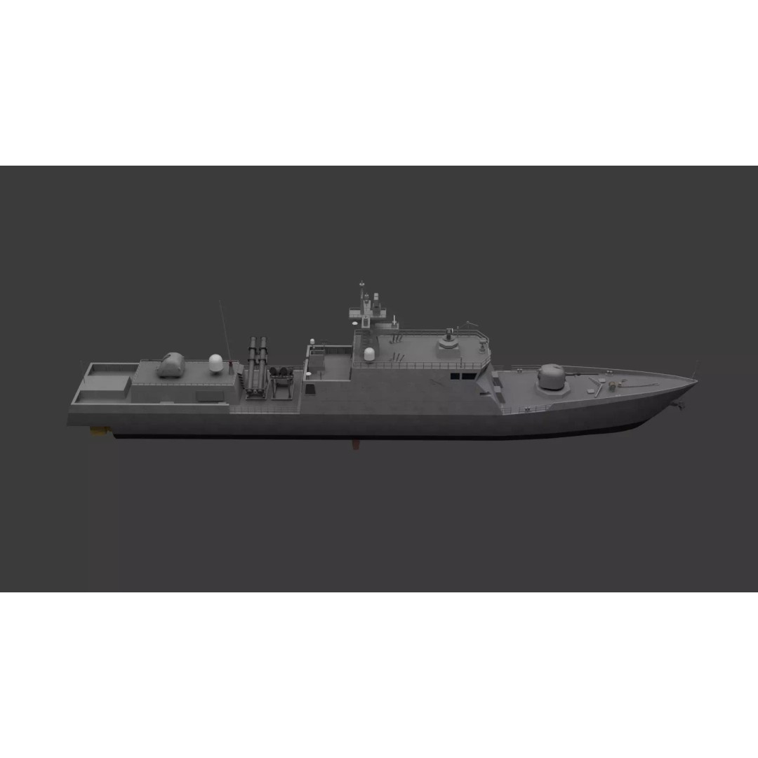 Yoon Youngha-class Patrol Missile Vessel 3D Model – Military Watercraft, FBX - View 10