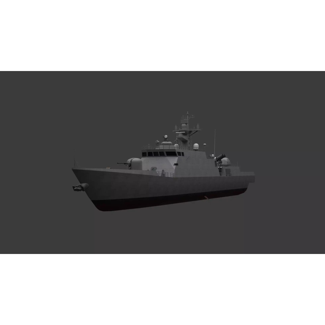 Yoon Youngha-class Patrol Missile Vessel 3D Model – Military Watercraft, FBX - View 14