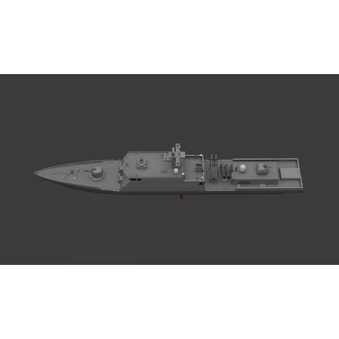 Yoon Youngha-class Patrol Missile Vessel 3D Model – Military Watercraft, FBX - View 15