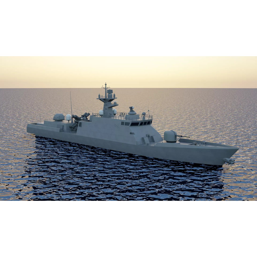 Yoon Youngha-class Patrol Missile Vessel 3D Model – Military Watercraft, FBX - View 16