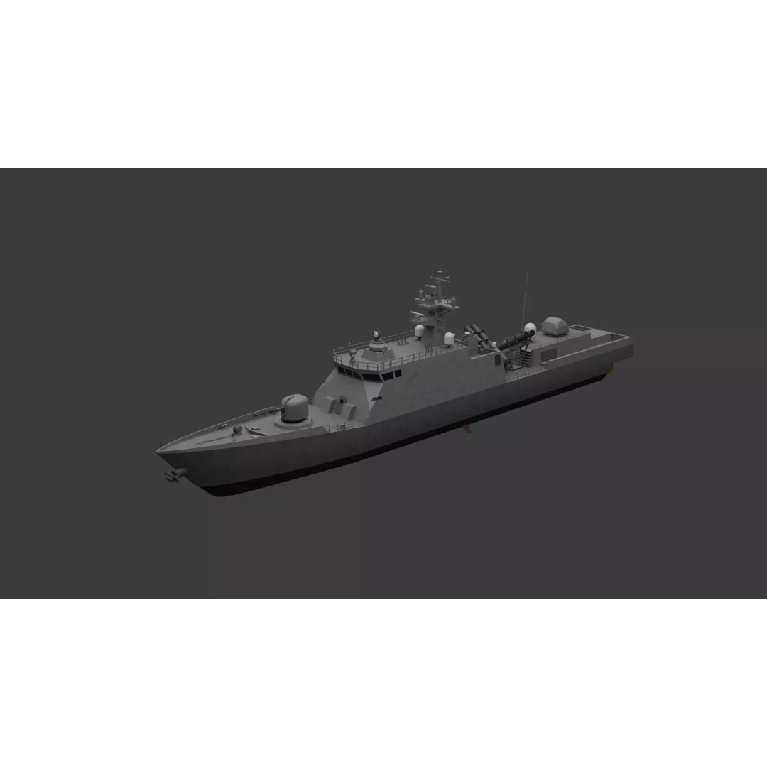 Yoon Youngha-class Patrol Missile Vessel 3D Model – Military Watercraft, FBX - View 2