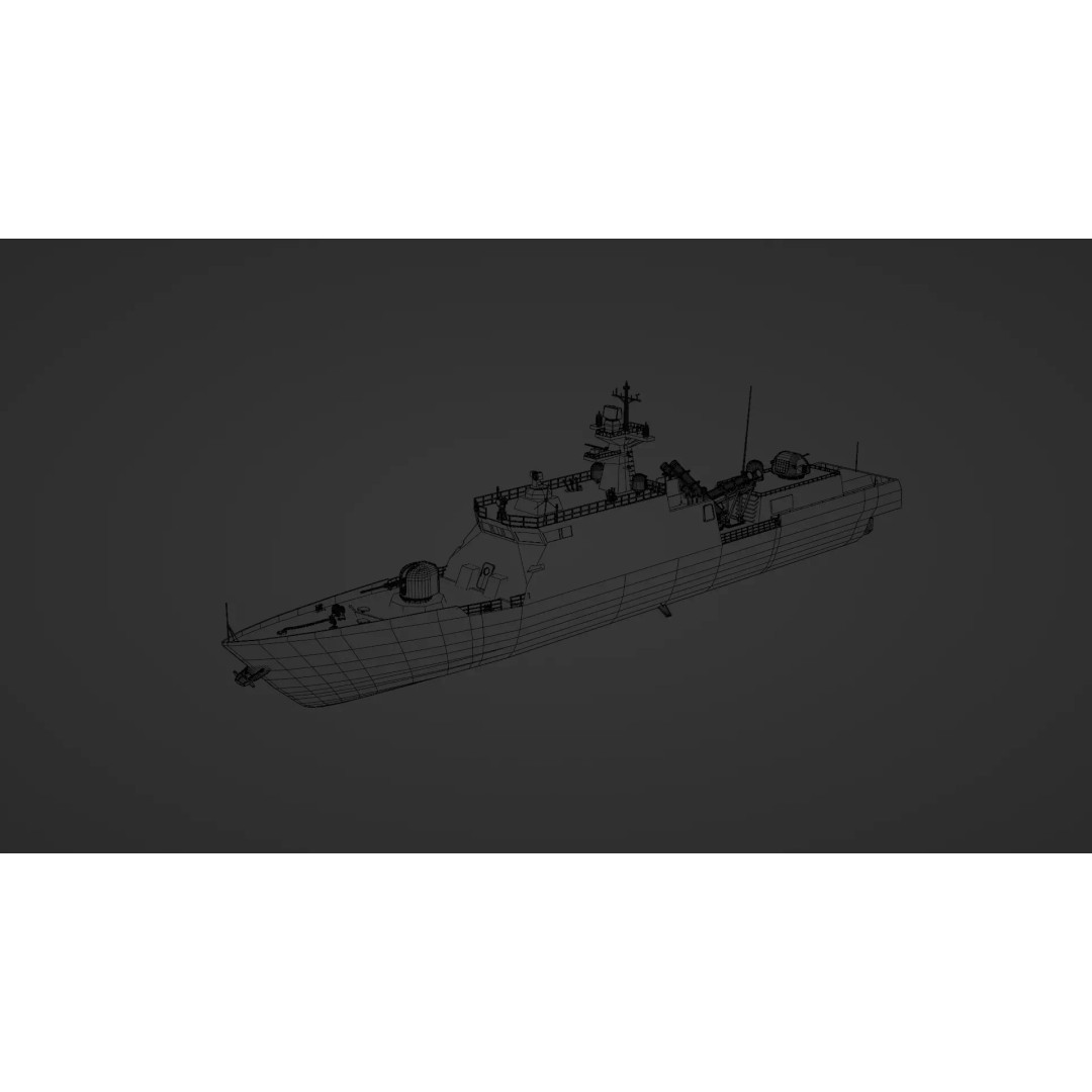 Yoon Youngha-class Patrol Missile Vessel 3D Model – Military Watercraft, FBX - View 4