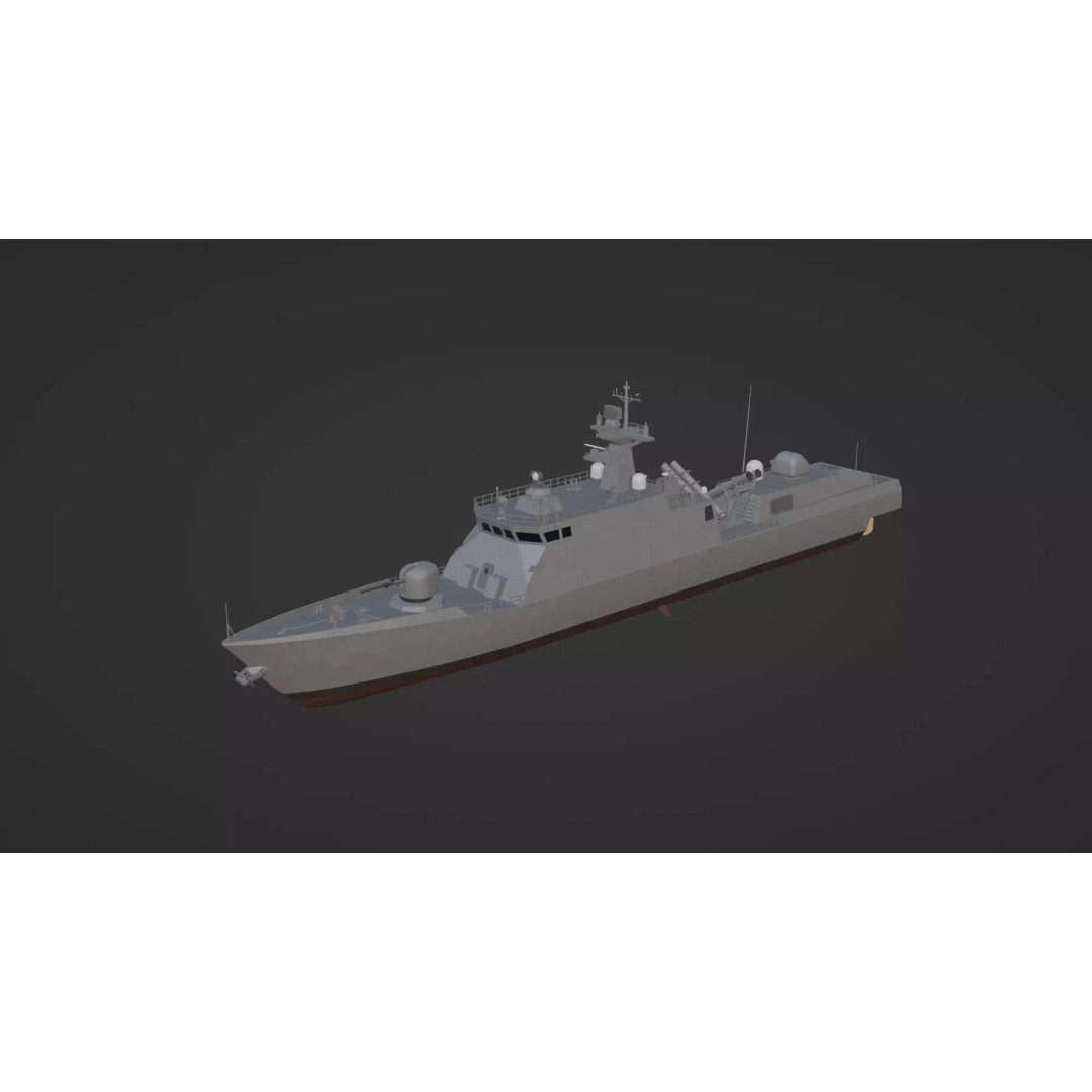 Yoon Youngha-class Patrol Missile Vessel 3D Model – Military Watercraft, FBX - View 5