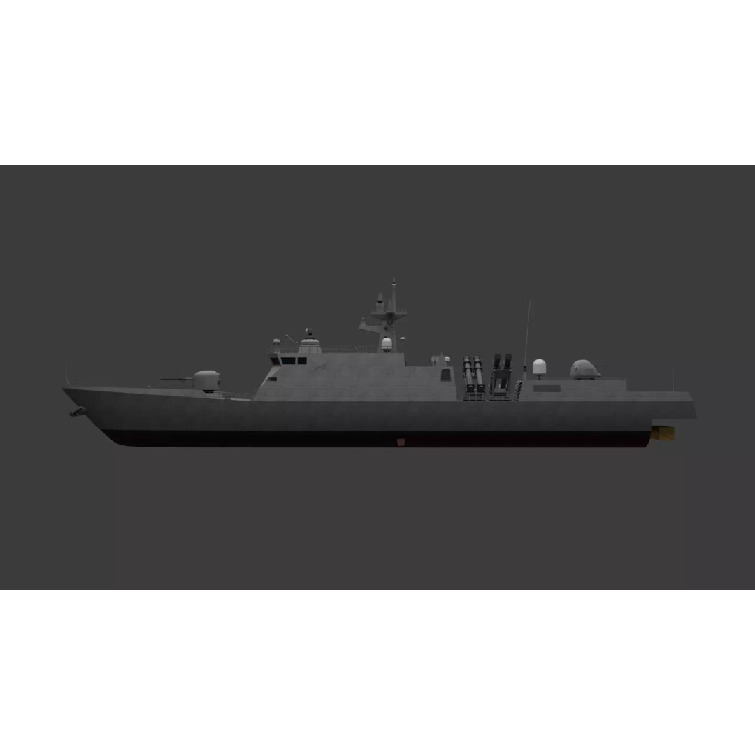 Yoon Youngha-class Patrol Missile Vessel 3D Model – Military Watercraft, FBX - View 8