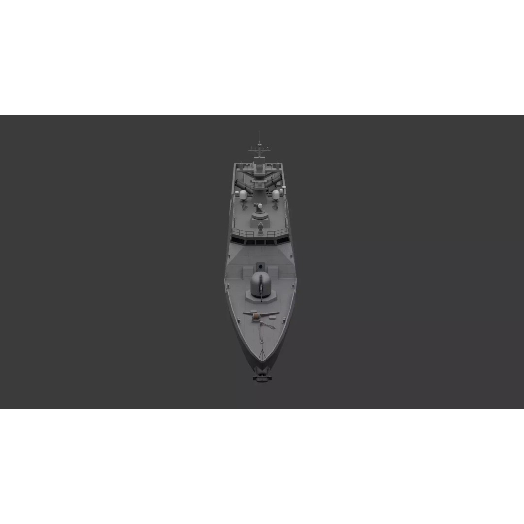 Yoon Youngha-class Patrol Missile Vessel 3D Model – Military Watercraft, FBX - View 9