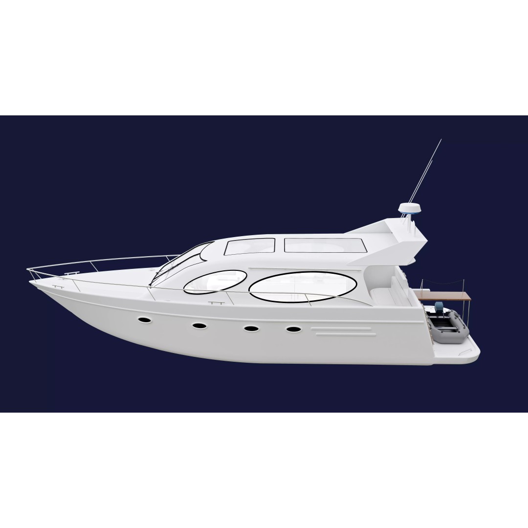 Yacht 3D Model – Photorealistic Design Asset, FBX, Blender - View 2
