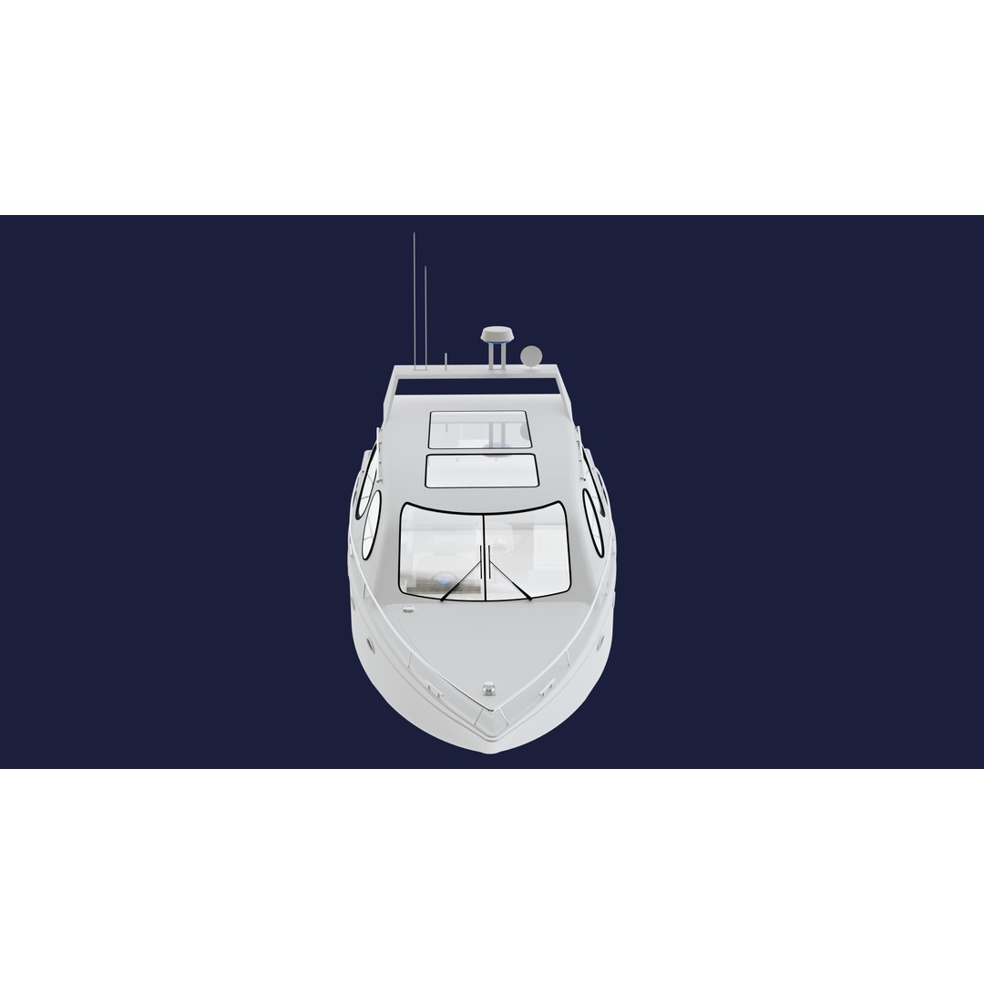 Yacht 3D Model – Photorealistic Design Asset, FBX, Blender - View 5