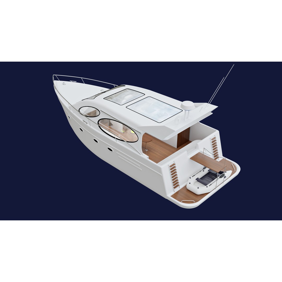 Yacht 3D Model – Photorealistic Design Asset, FBX, Blender - View 7