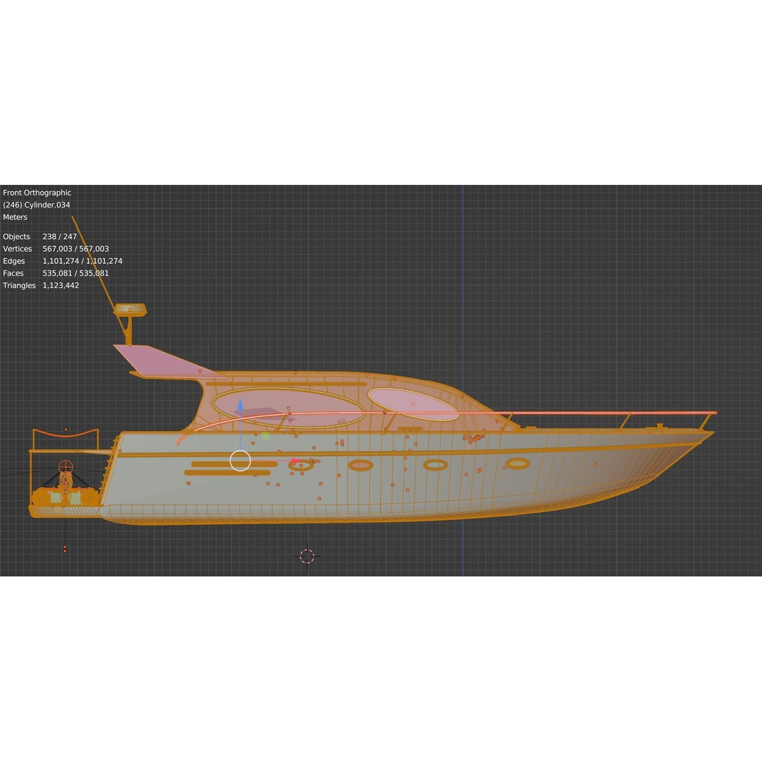 Yacht 3D Model – Photorealistic Design Asset, FBX, Blender - View 9