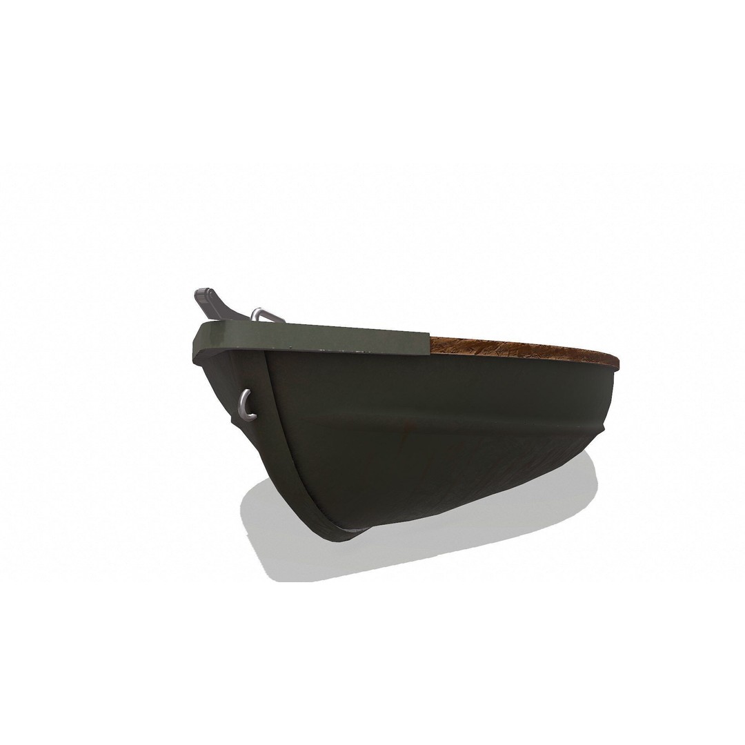 Old Metal Rowboat 3D Model – Low Poly PBR Game Asset, FBX, OBJ - View 16