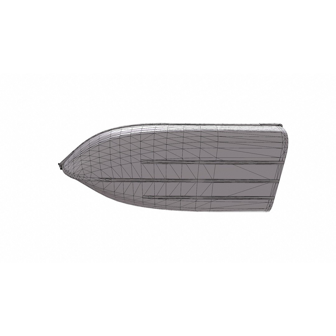 Old Metal Rowboat 3D Model – Low Poly PBR Game Asset, FBX, OBJ - View 23