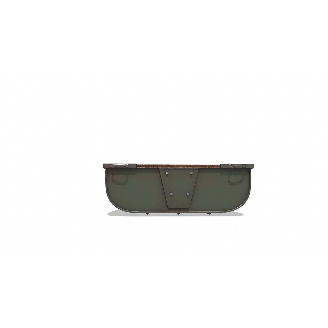Old Metal Rowboat 3D Model – Low Poly PBR Game Asset, FBX, OBJ - View 8
