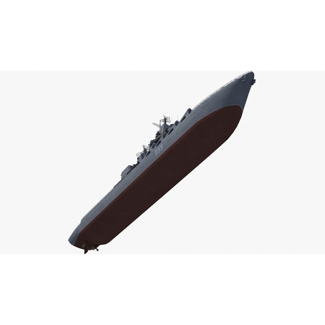 Russian Missile Cruiser 3D Model – Slava Class Naval Asset, FBX, PBR - View 10
