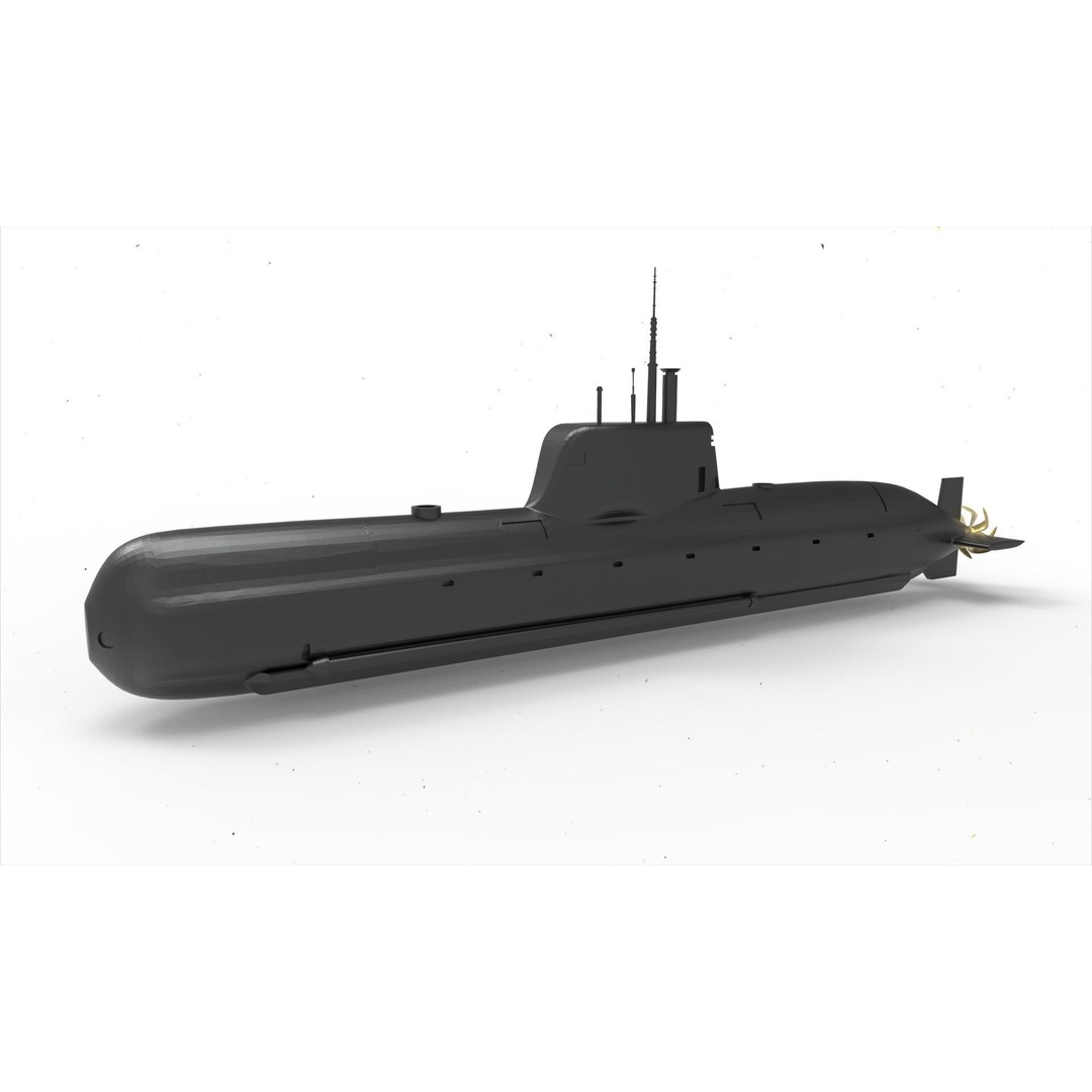 Type 214 Submarine 3D Model – Military Vessel, PBR Textures, FBX