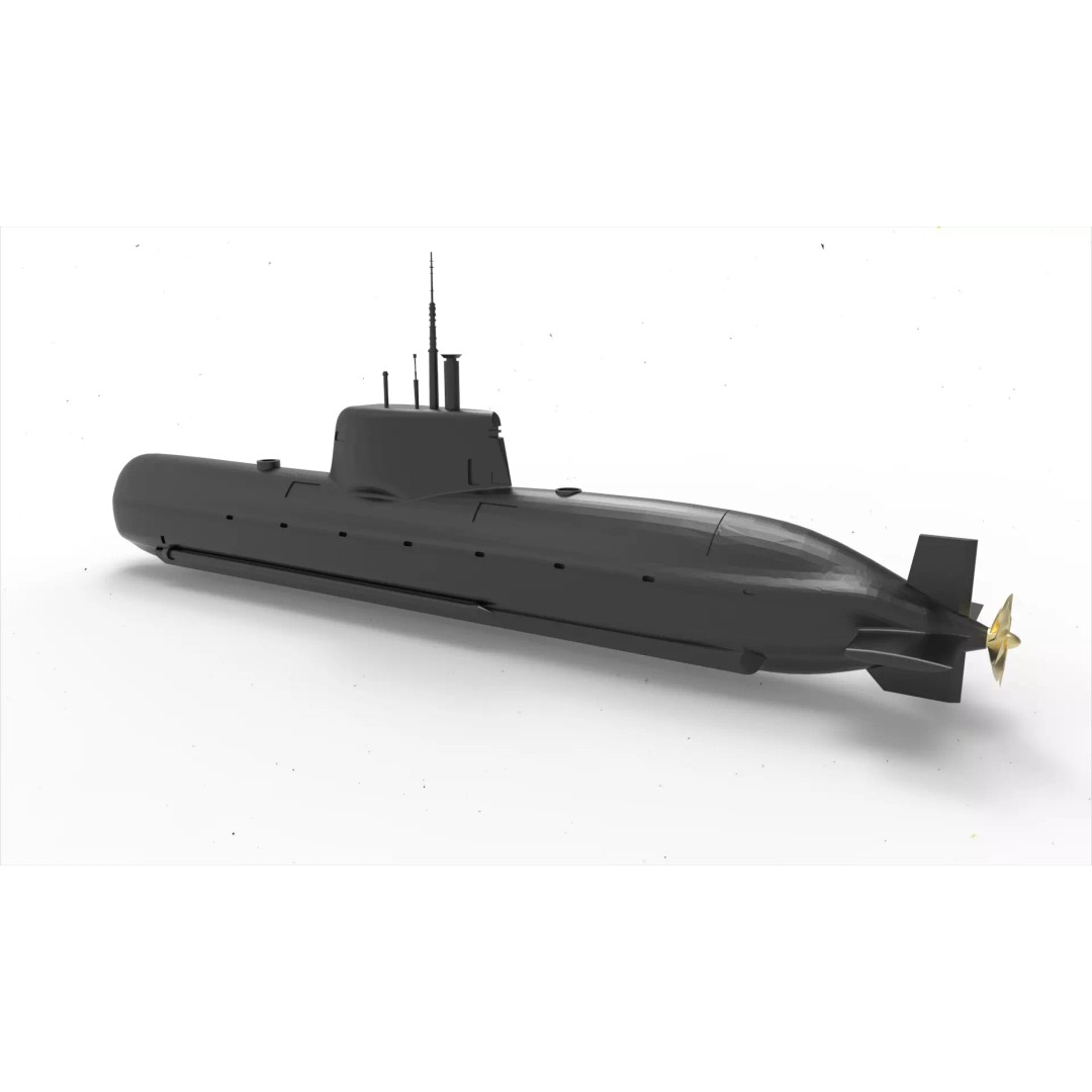 Type 214 Submarine 3D Model – Military Vessel, PBR Textures, FBX - View 2
