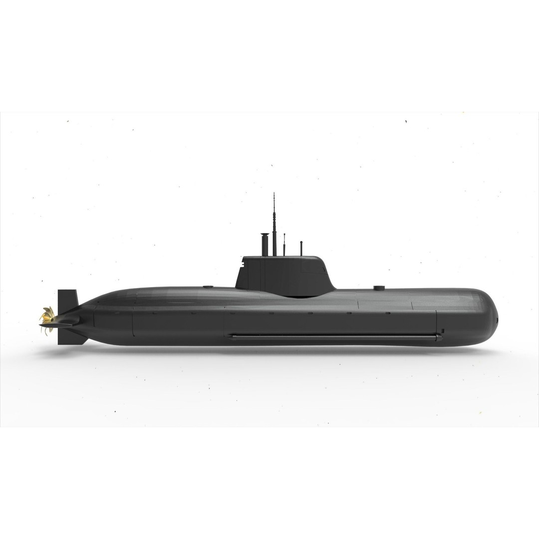 Type 214 Submarine 3D Model – Military Vessel, PBR Textures, FBX - View 5