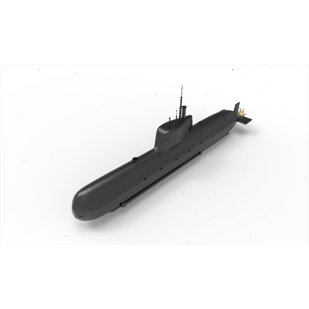 Type 214 Submarine 3D Model – Military Vessel, PBR Textures, FBX - View 8