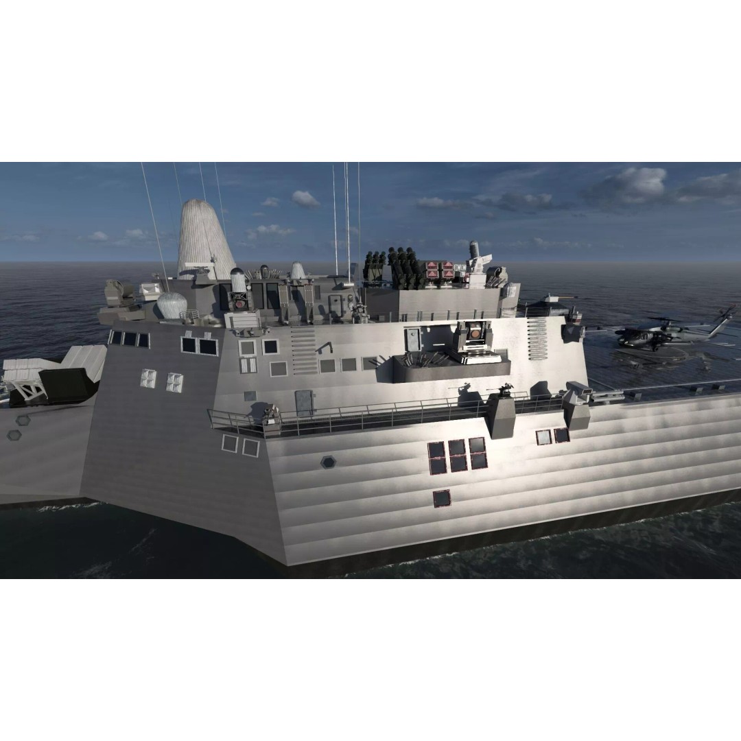US Navy Independence Class Littoral Combat Ship 3D Model – Detailed Military Asset, Lumion Ready - View 12