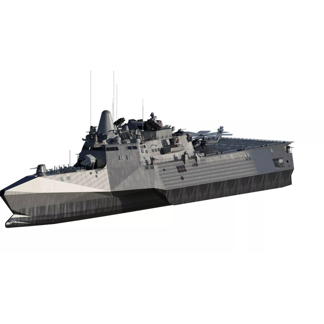 US Navy Independence Class Littoral Combat Ship 3D Model – Detailed Military Asset, Lumion Ready - View 2