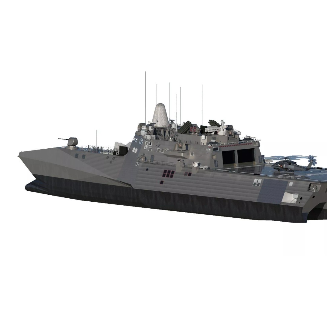 US Navy Independence Class Littoral Combat Ship 3D Model – Detailed Military Asset, Lumion Ready - View 4