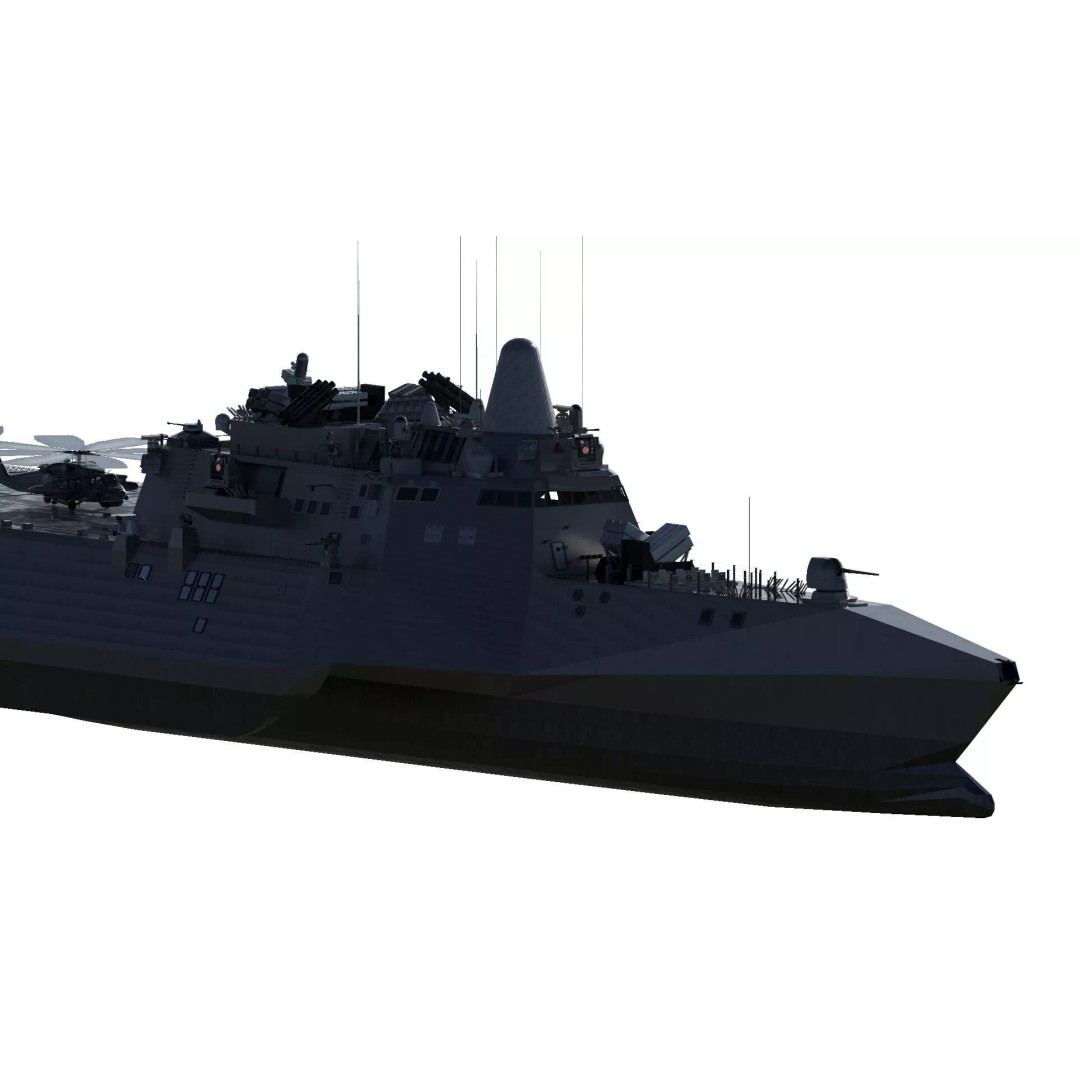 US Navy Independence Class Littoral Combat Ship 3D Model – Detailed Military Asset, Lumion Ready - View 8