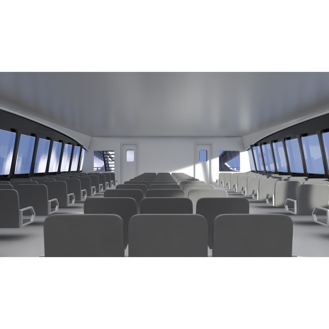 River Passenger Ferry 3D Model – High Quality PBR Asset, FBX, OBJ - View 19