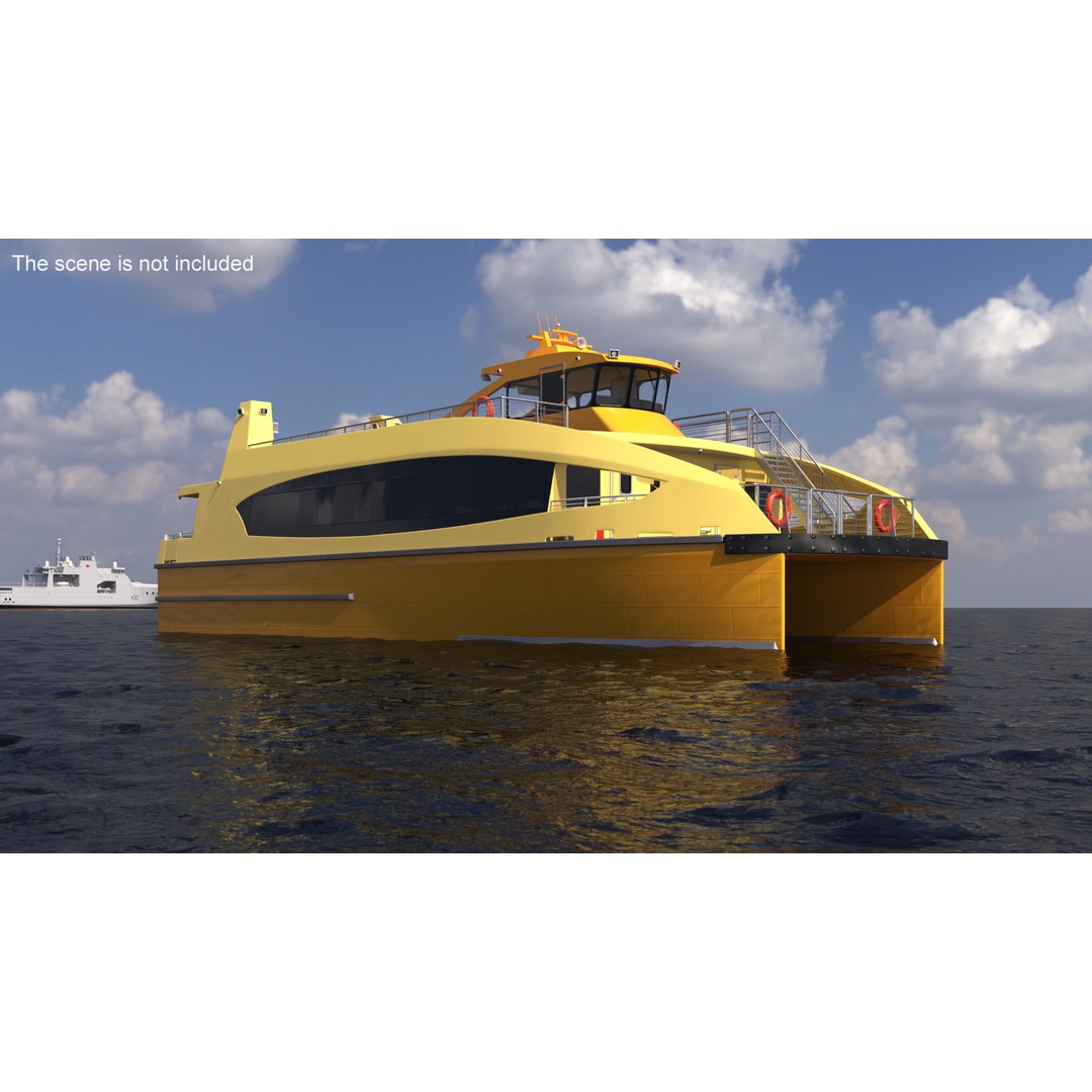 River Passenger Ferry 3D Model – High Quality PBR Asset, FBX, OBJ - View 2