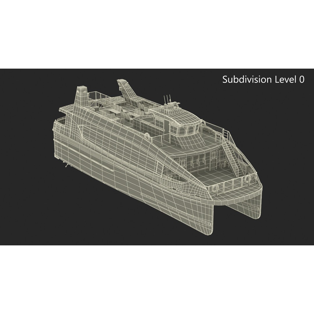 River Passenger Ferry 3D Model – High Quality PBR Asset, FBX, OBJ - View 21
