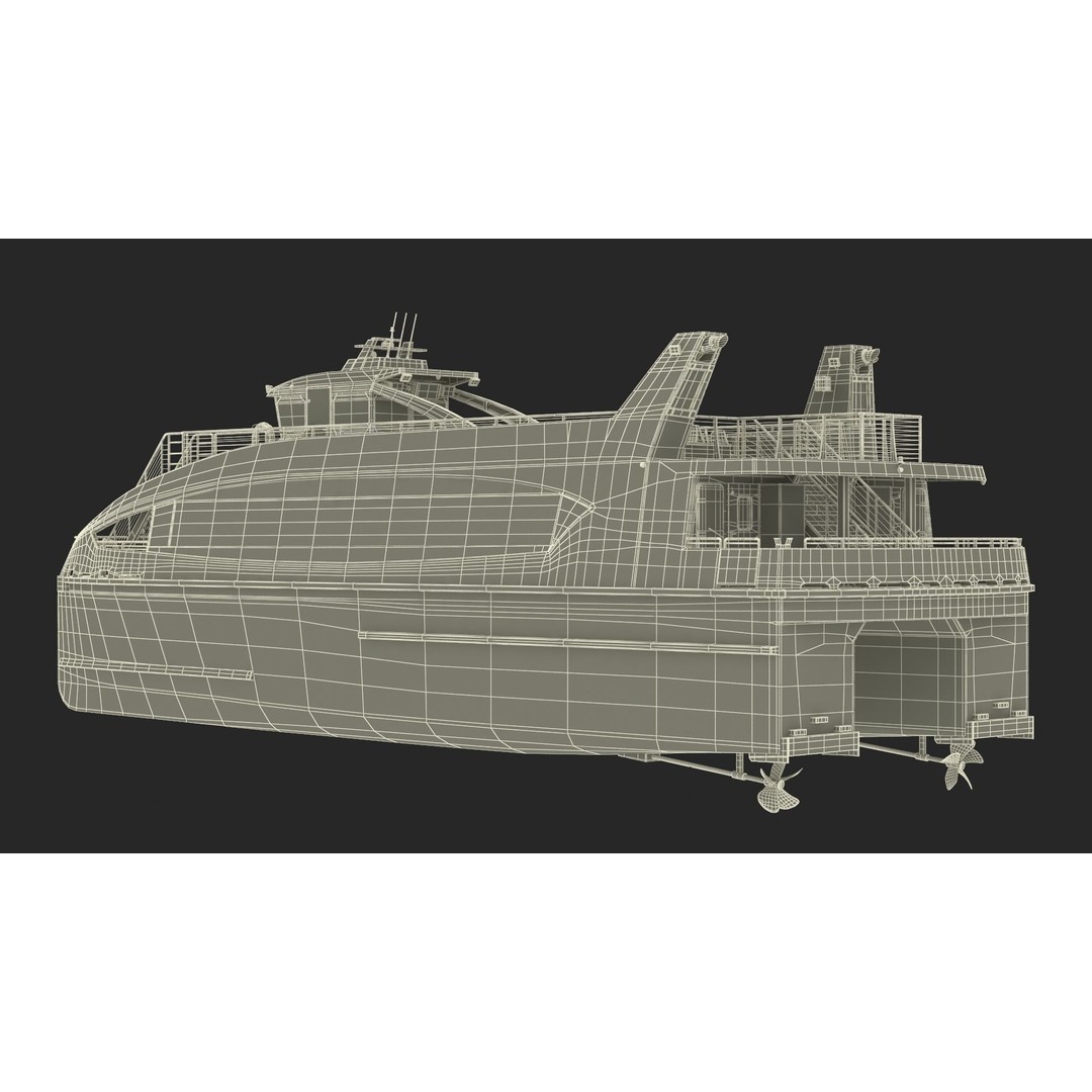 River Passenger Ferry 3D Model – High Quality PBR Asset, FBX, OBJ - View 30